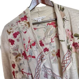 Coldwater Creek heavily embroidered duster open cardigan women’s XL Boho hippie